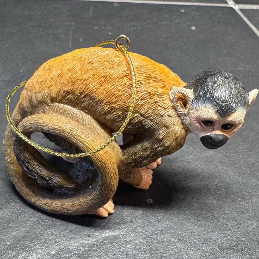 KSA Inc Squirrel Monkey Christmas Ornament Realistic Wildlife Animal Figurine